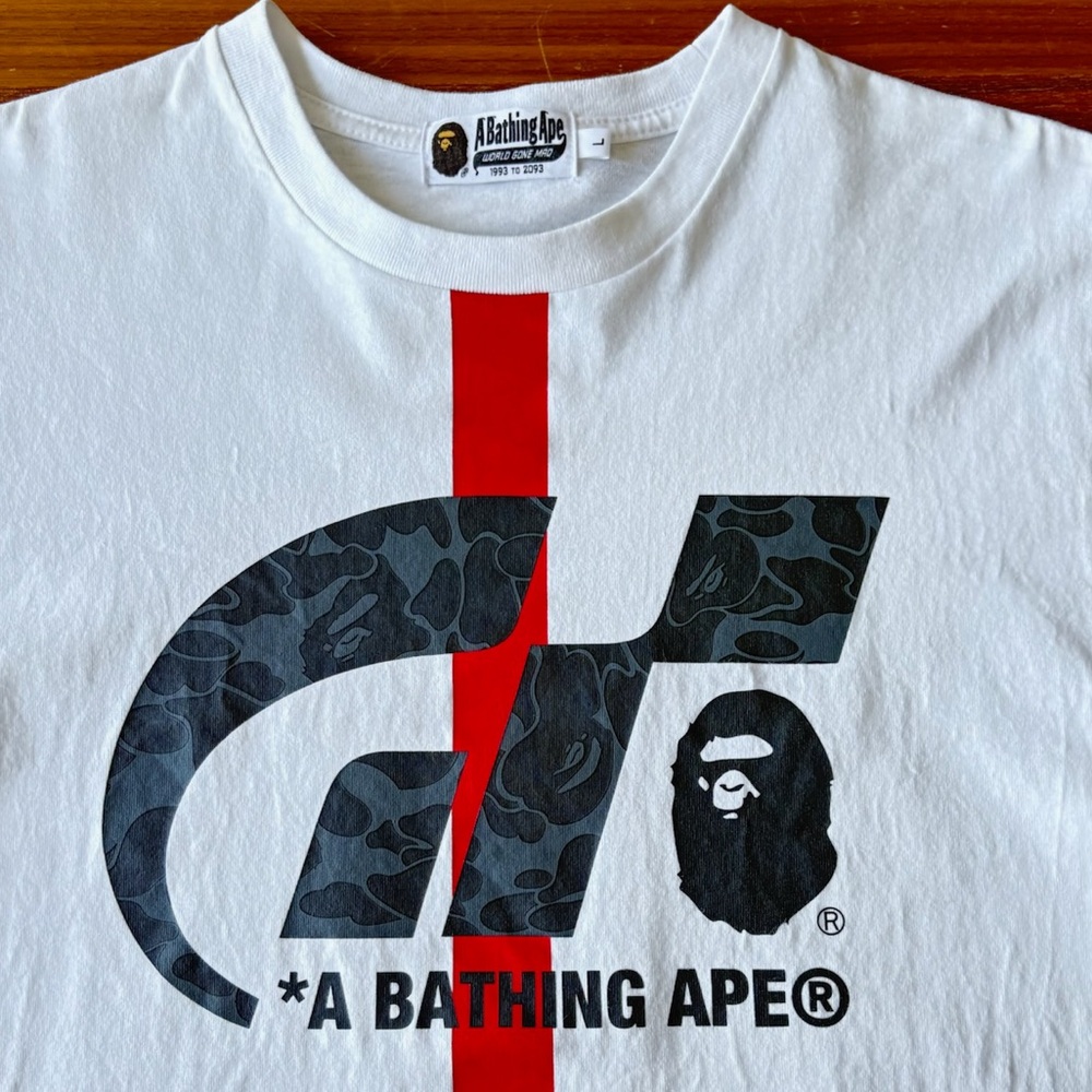 A Bathing Ape BAPE x Gran Turismo Tee Shirt NEW With Extras AND Gift Bag - Picture 7 of 16